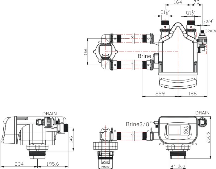 ZR10 double tank valve dimensions